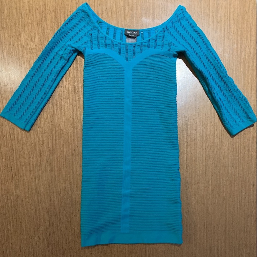 Turquoise Bebe Bodycon Dress